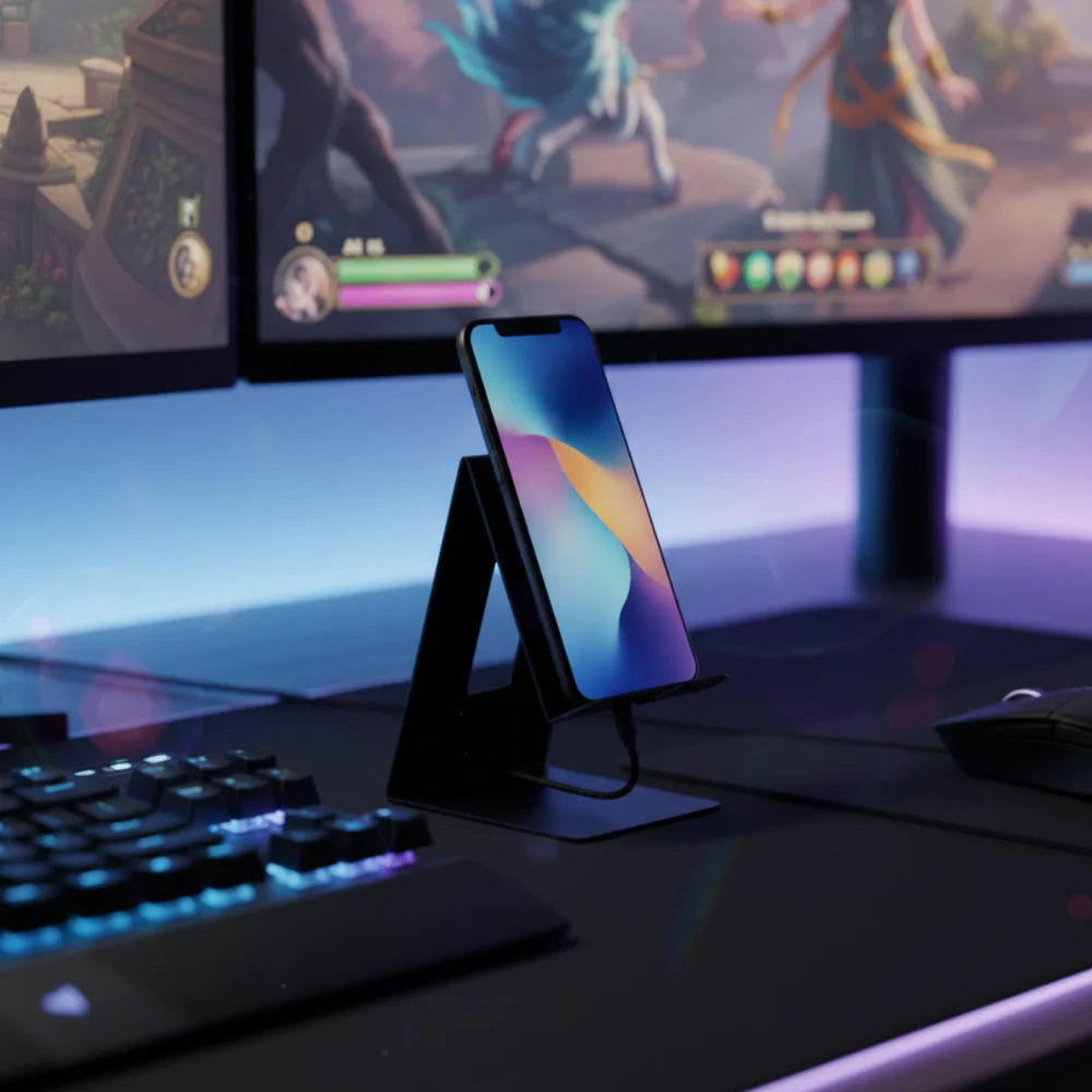 Imagem 4 de 5 do produto Suporte De Celular Elite Gamer Compacto Preto Fosco 0753