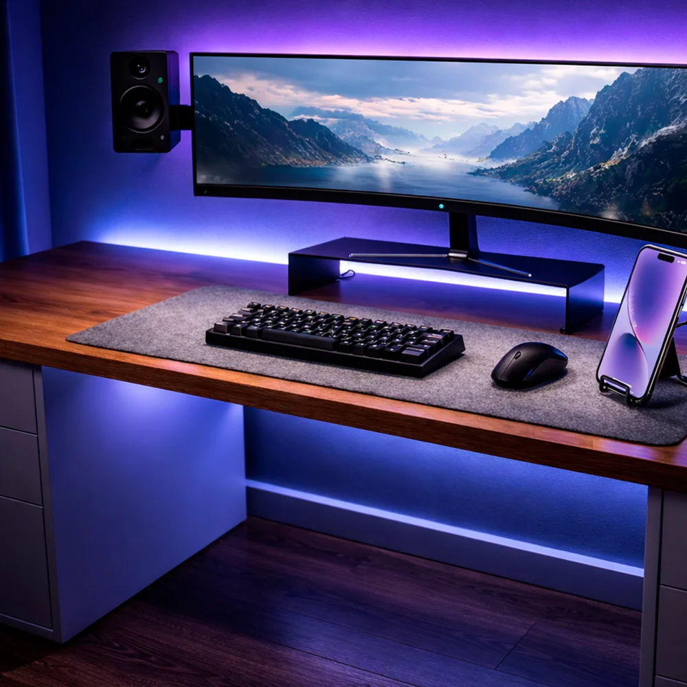 Imagem 2 de 5 do produto Suporte Monitor Boomerang Gamer Ergonômico Preto Fosco 0756