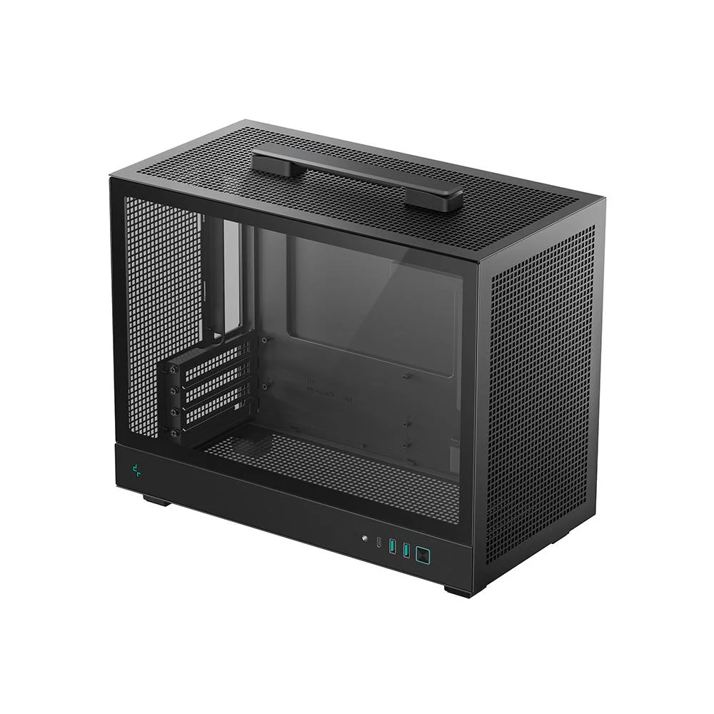 Gabinete Gamer Deepcool Ch160 Plus Micro Atx Sem Fan Preto