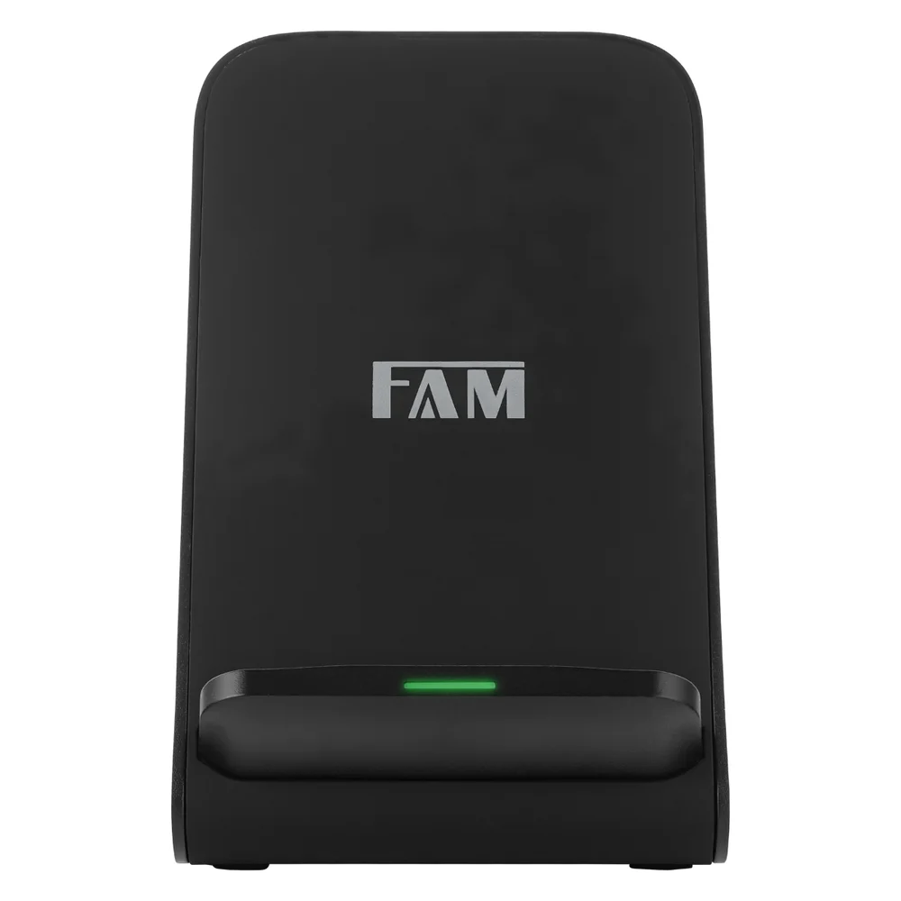 Imagem 2 de 4 do produto Carregador Sem Fio Fam 15w Fast Charge Suport Vertical Preto