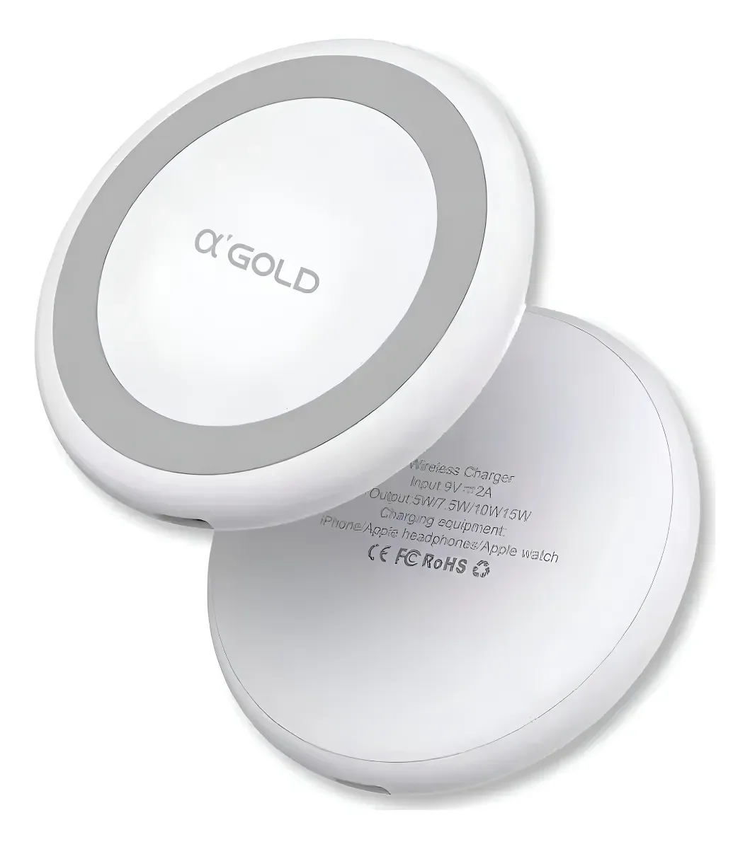 Carregador Indutivo Magnético 15w 3 Em 1 Mod: Bte-56 Agold Cor Branco