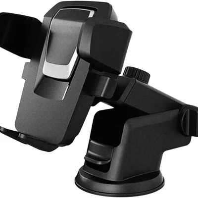 Suporte Veicular Universal Para Celular Gps Giratório 360° Ventosa Ultra Forte Com Trava Automática E Antivibração Fixa Painel Vidro De Carro Anti-queda Waze Uber E Táxi