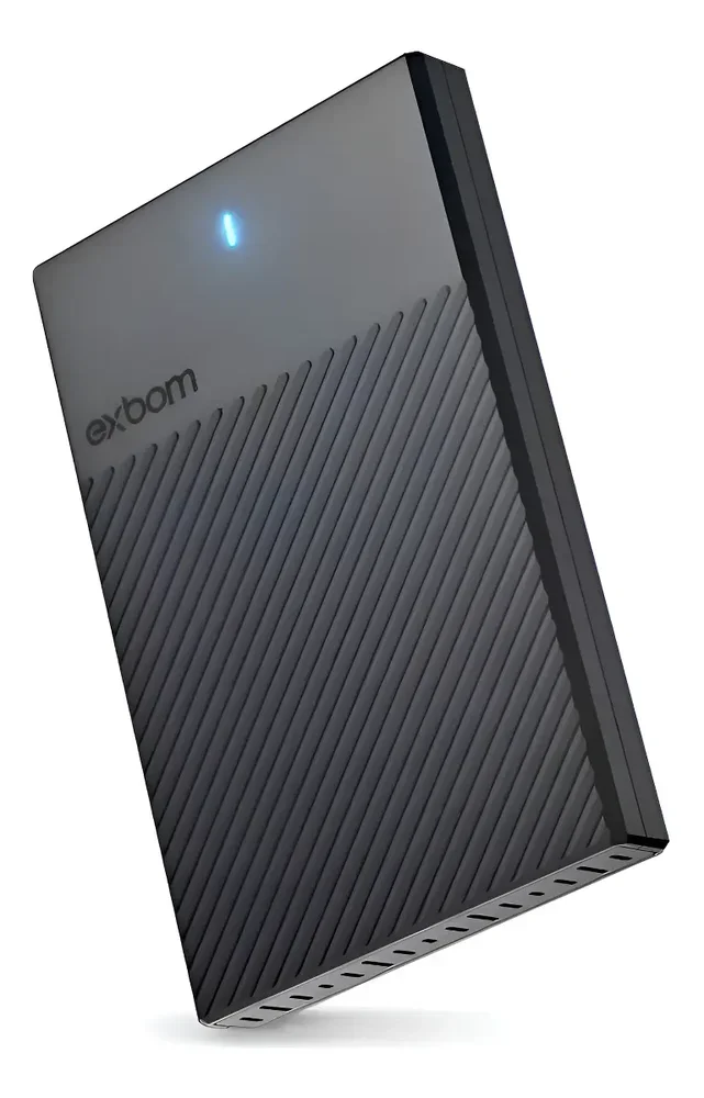 Hd Externo 1 Tera Slim Case 2,5 Usb 3.0 Notebook PC Tv Cor Preto