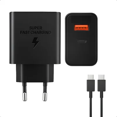 Carregador Para Galaxy S22 S23 S24 Turbo Usb-c 67w Preto