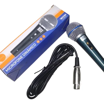 Microfone Dinâmico Invas In-20442 Cardióide 3m