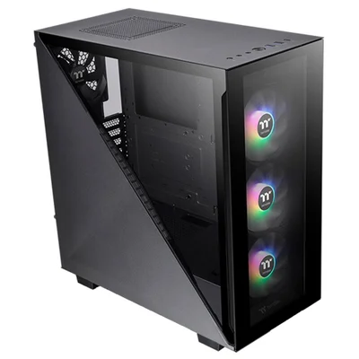 Gabinete Gamer Thermaltake Divider 300 Tg ARGB Preto C/ 2 Fans - Ca-1s2-00m1wn-01