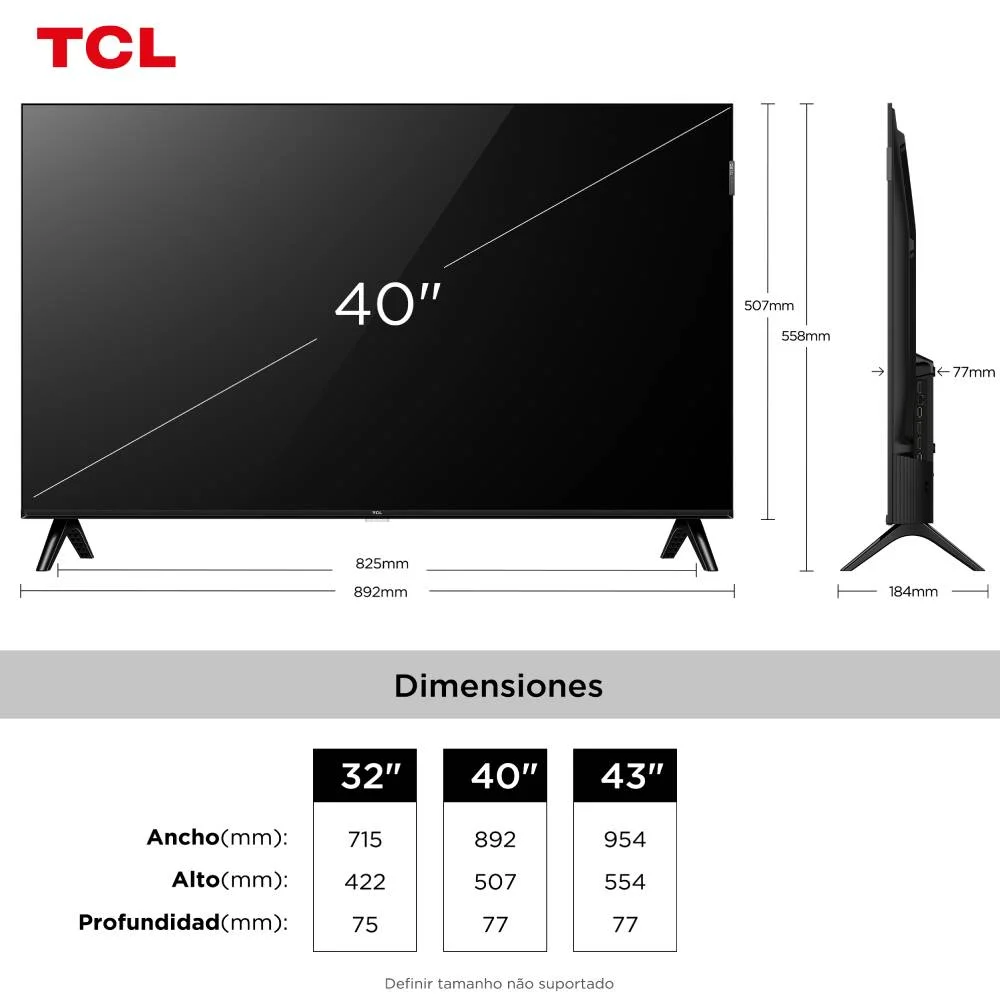 Tv 40p Tcl QLED Smart Full Hd Google Tv 40s5k