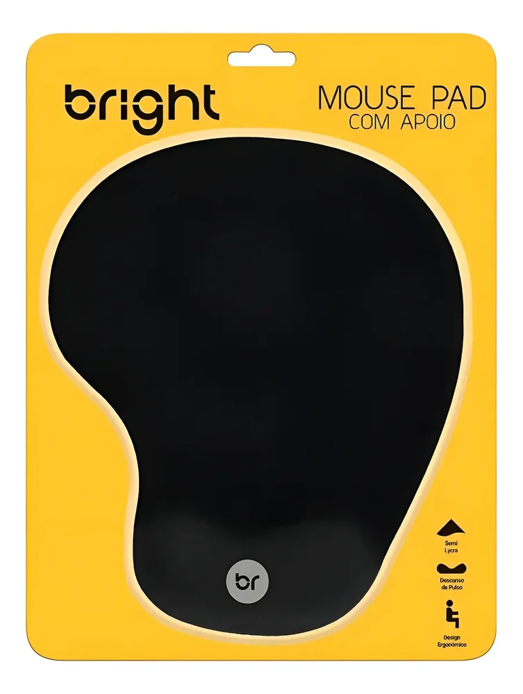 Imagem 1 de 4 do produto Mouse Pad Espuma Bright Ergonômico Com Apoio Alta Qualidade Cor Preto