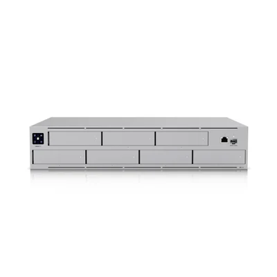 Storage Nas Ubiquiti 2u 7baias Para Hdd 3.5" Ou SSD 2.5" 01sfp+ 10gb Mais 01lan Giga Unas-pro Rack