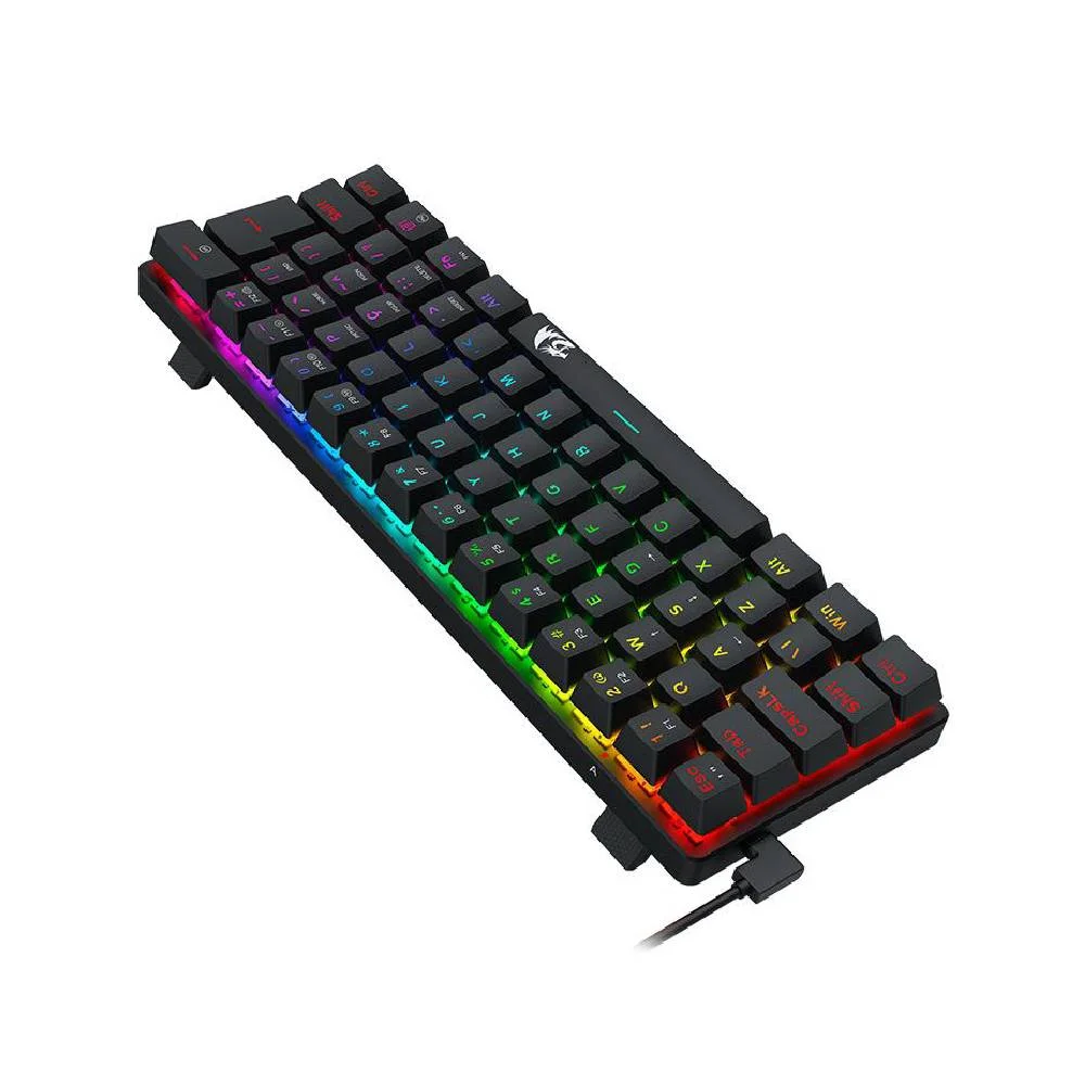 Imagem 4 de 5 do produto Teclado Mecânico Gamer Redragon Jax Switch Marrom Rainbow Usb Preto