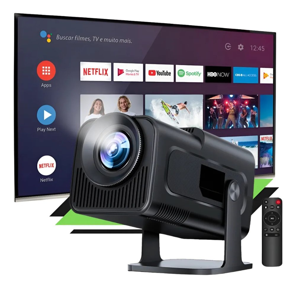 Mini Projetor Smart Wifi Bluetooth Para Filmes E Jogos