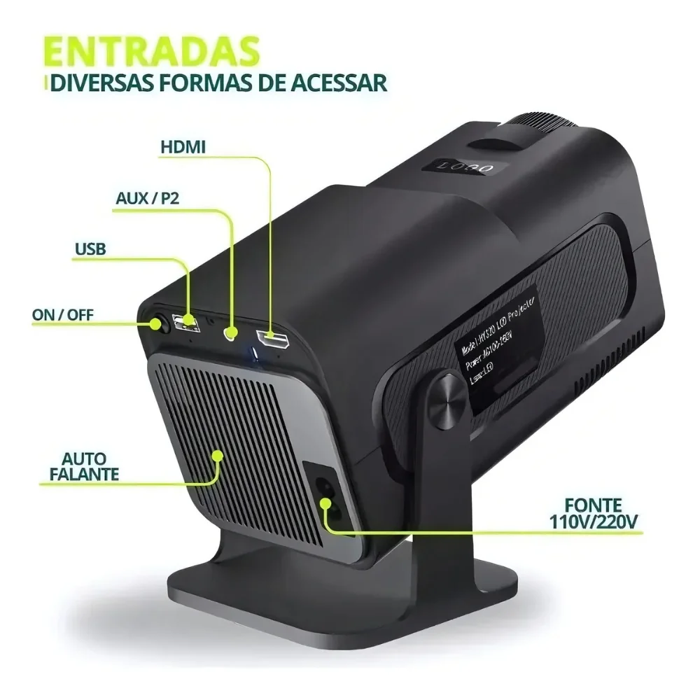 Imagem 3 de 5 do produto Projetor Portátil LED Wifi Cinema Em Casa Bivolt
