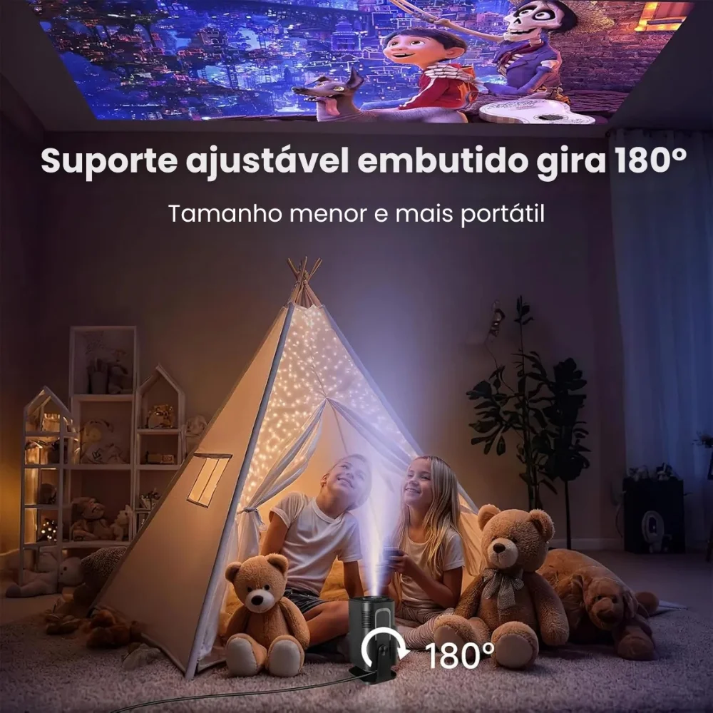 Imagem 5 de 5 do produto Mini Projetor Portátil Conexão Bluetooth Android 150"