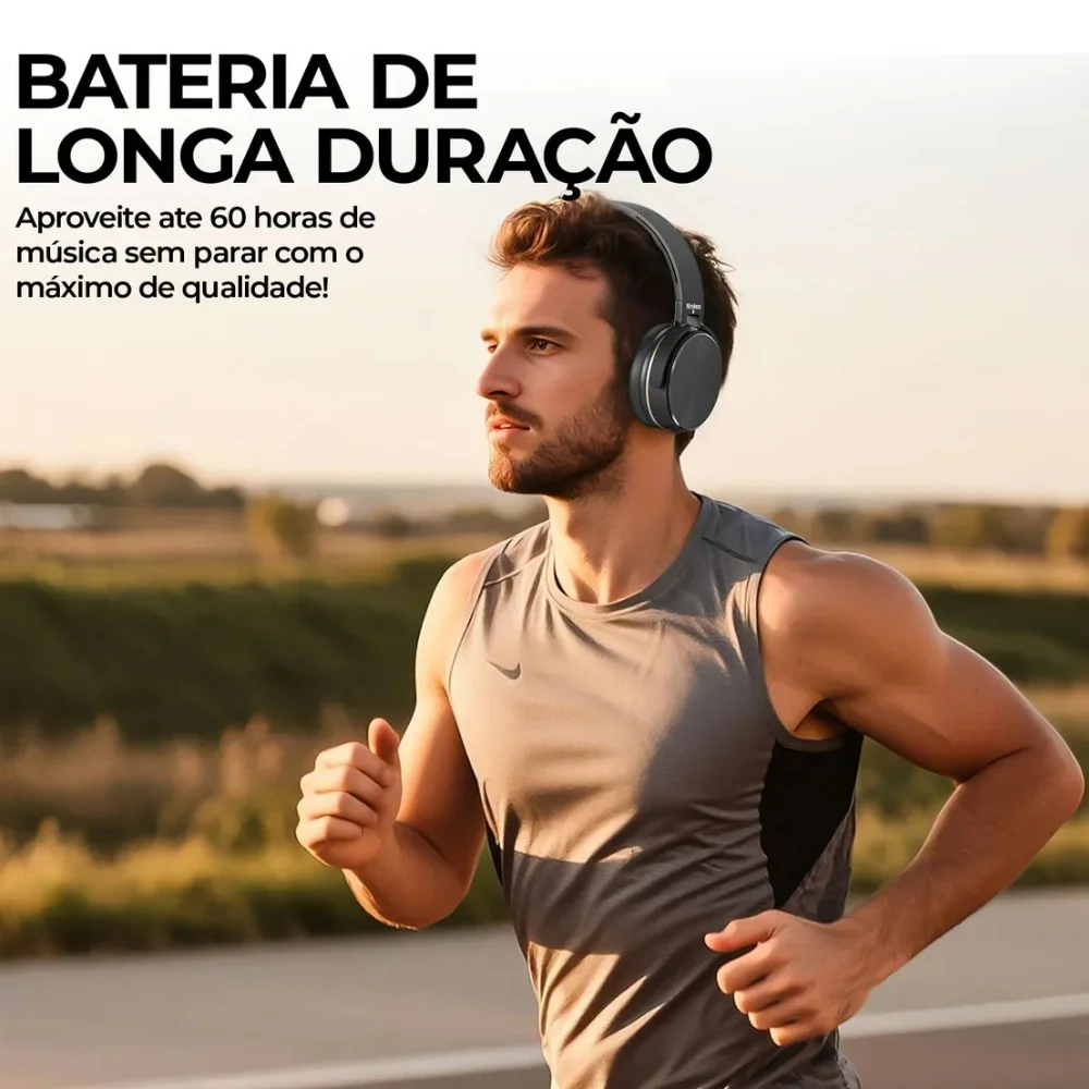 Imagem 5 de 5 do produto Fone De Ouvido Sem Fio Bluetooth Regulável Com Microfone E Redução Ruído - Headset Wireless Onistek On-fn629 - Panami