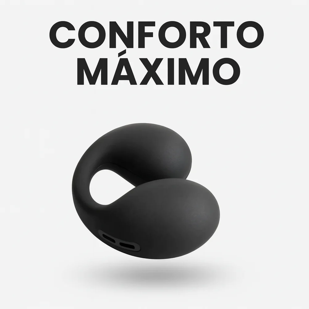 Imagem 5 de 5 do produto Fones Sem Fio Clip Orelha Bateria 4h Condução Óssea Premium