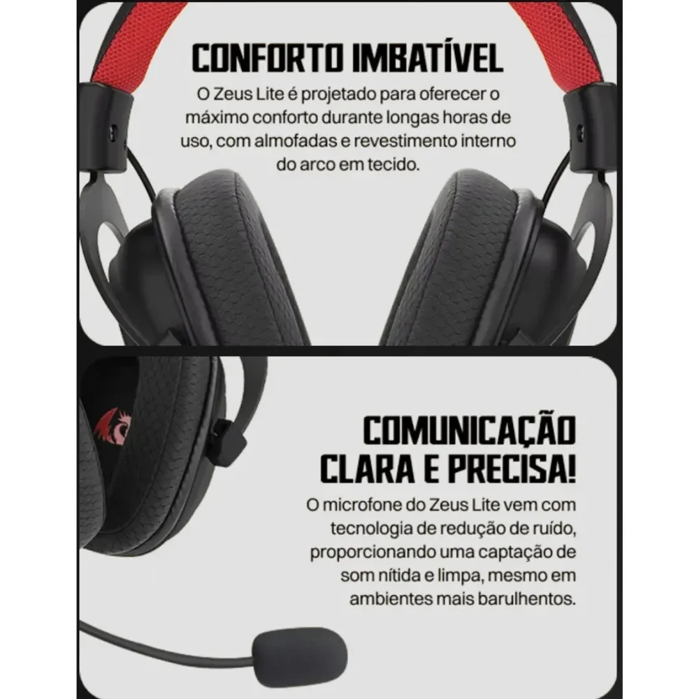 Headset Gamer Redragon Com Microfone E LED Headset Gamer Redragon Com Microfone E LED