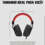 Headset Gamer Redragon Som Claro Mic Com LED