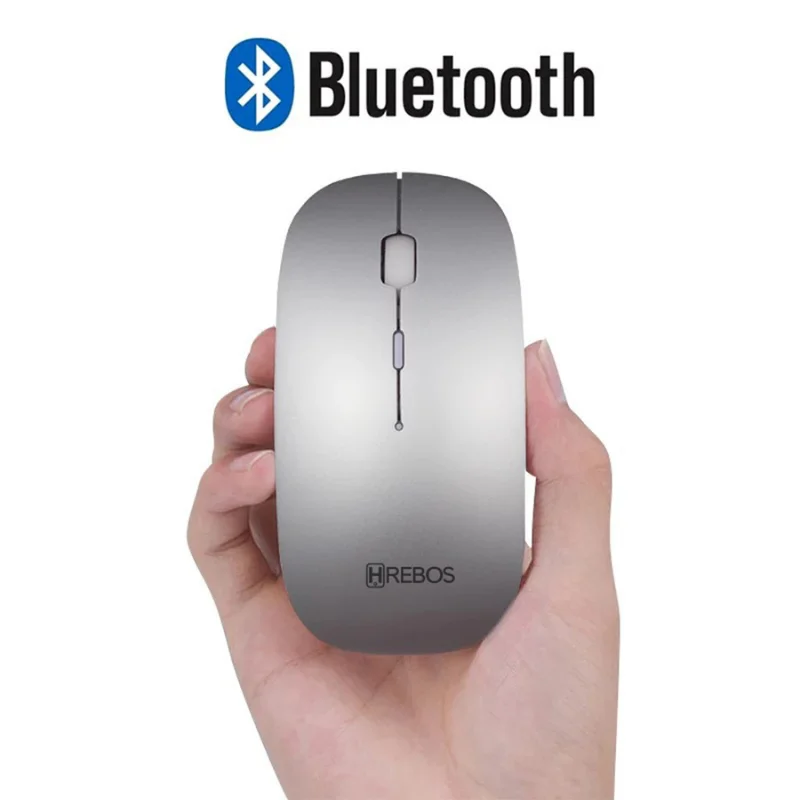 Imagem 3 de 5 do produto Mouse Hrebos Sem Fio Wireless Design Moderno E Rápido Modelo If-760 Cor Prata