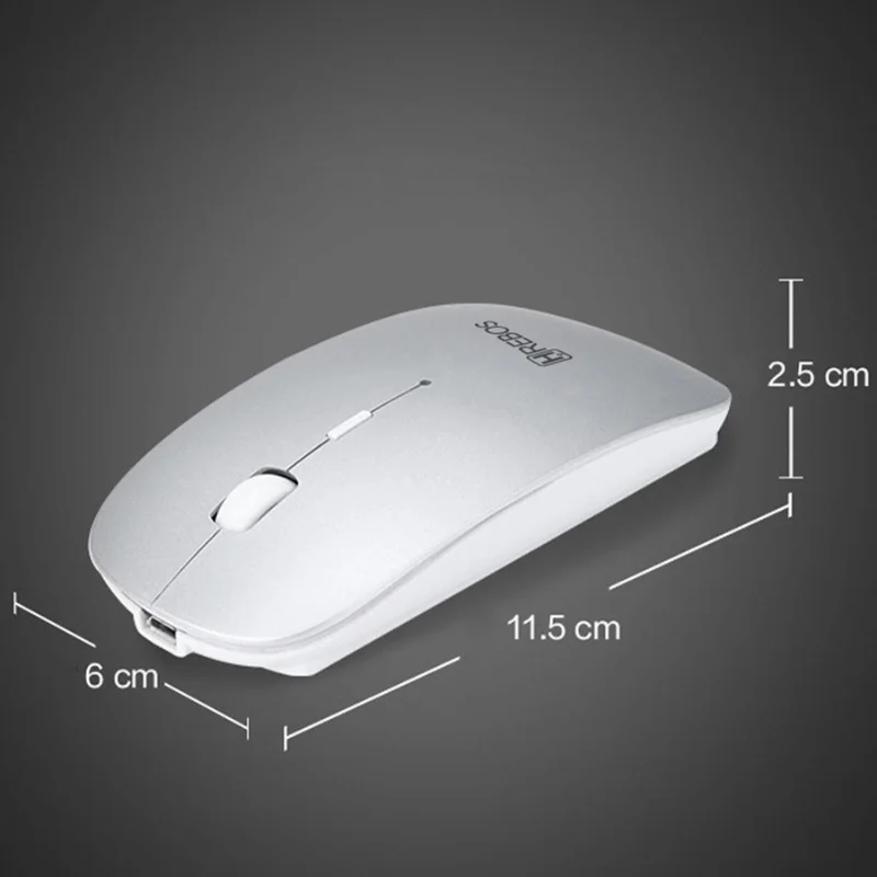 Imagem 5 de 5 do produto Mouse Hrebos Sem Fio Wireless Design Moderno E Rápido Modelo If-760 Cor Prata