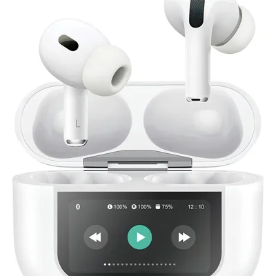 Fone Sem Fio A'gold Bluetooth 5.4 Anti Ruido Com Tela Touch Cor Branco