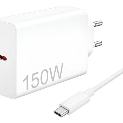 Carregador De Celular Turbo Branco 150w Com Cabo Tipo C Branco