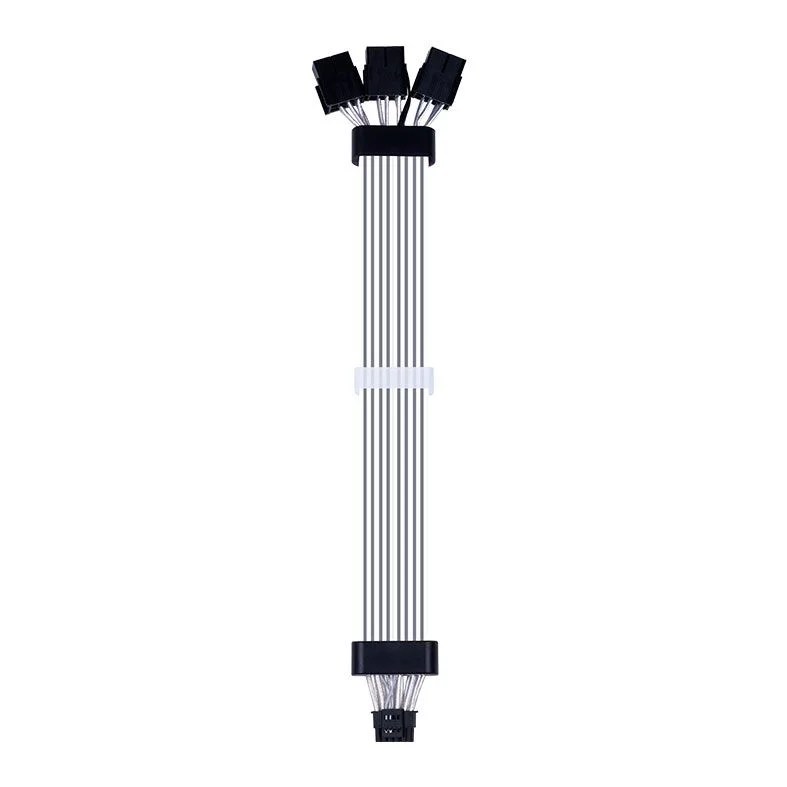 Cabo Extensor Sleeved Acegeek Ac124 ARGB 12+4 Pinos Preto 6