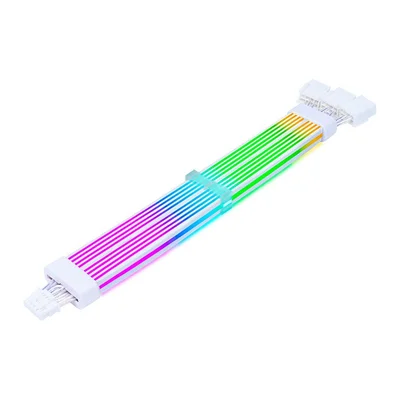 Cabo Extensor Sleeved Acegeek Ac124 ARGB 12+4 Pinos Branco