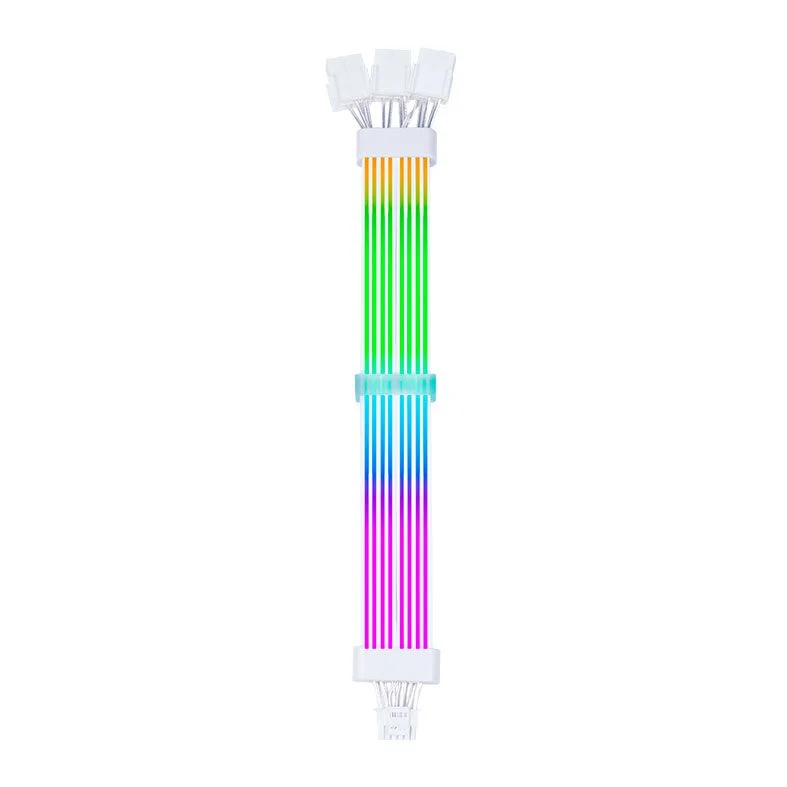 Cabo Extensor Sleeved Acegeek Ac124 ARGB 12+4 Pinos Branco 5