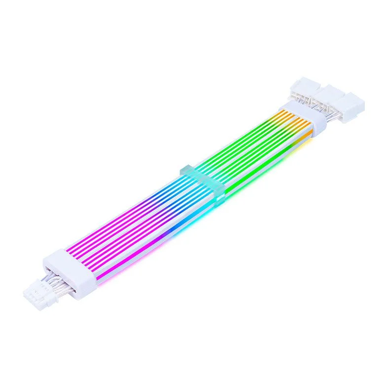 Cabo Extensor Sleeved Acegeek Ac124 ARGB 12+4 Pinos Branco 7