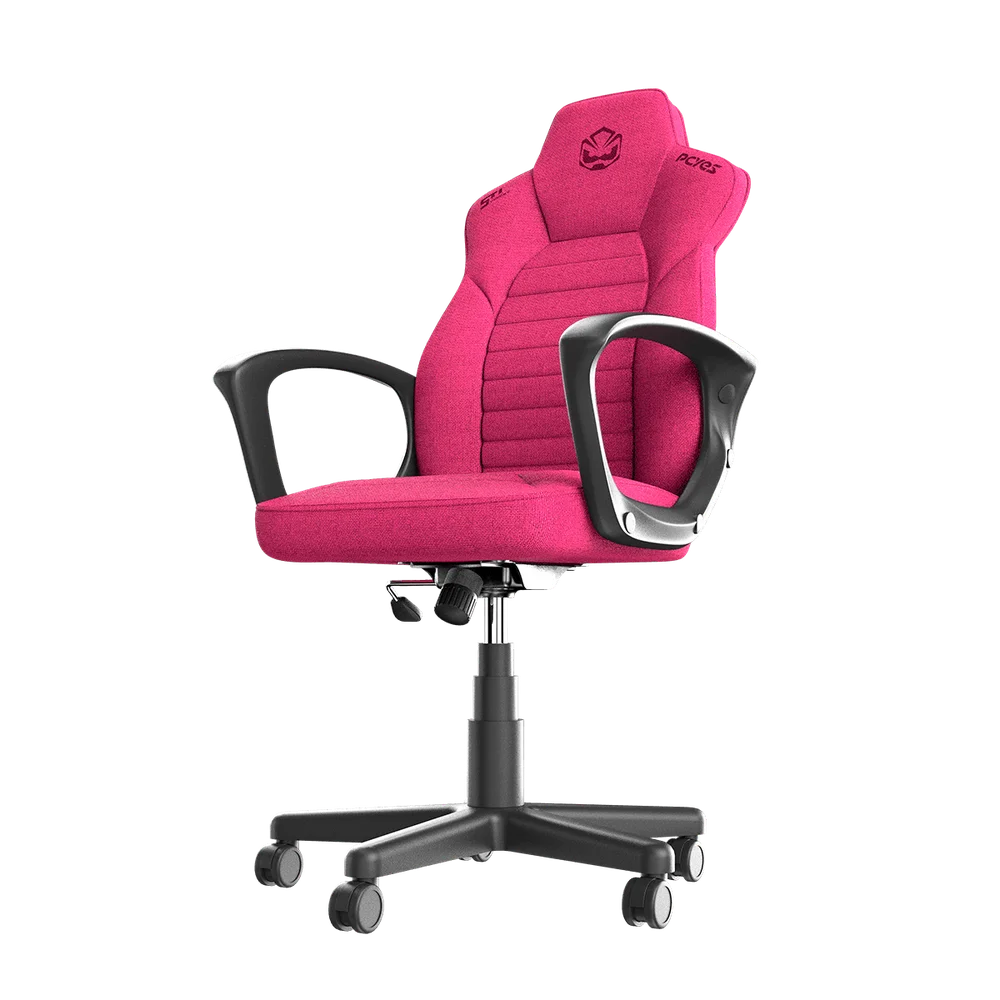 Imagem 3 de 5 do produto Cadeira Gamer PCyes Mad Racer STI Comfort Lótus – Reclinável 180° – Apoio Lombar + Cabeça – Braços Ajustáveis – Rosa – PCSTI-LT