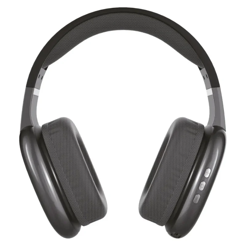 Fone De Ouvido Bluetooth Hrebos Fluffy Hp-047 Preto Wireless Headphone Com Microfone Controle De Volume
