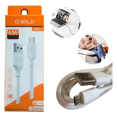 Cabo De Dados A'gold Usb Micro (v8) 4.8a 1m - Cb12-1