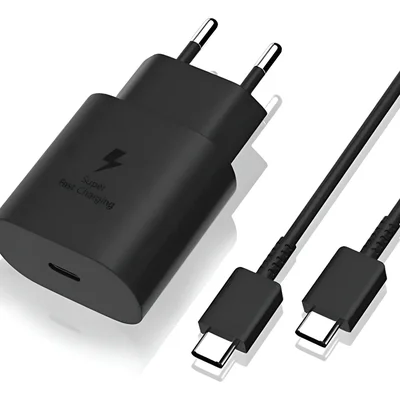 Carregador Para Samsung Turbo 120w S22 S23 S24 Plus S24 Ultra Preto