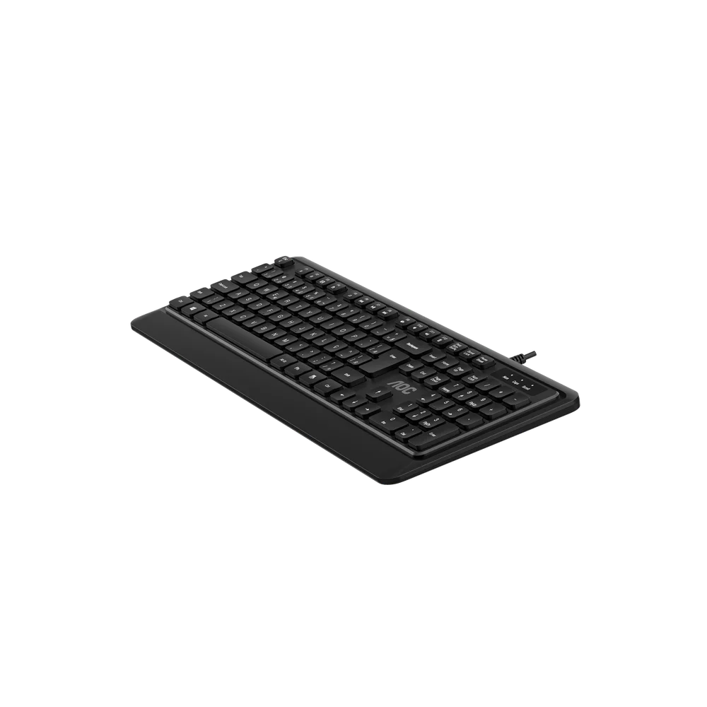 Imagem 2 de 5 do produto Kit Teclado E Mouse Com Fio Usb Aoc Slim Office Ç Lançamento