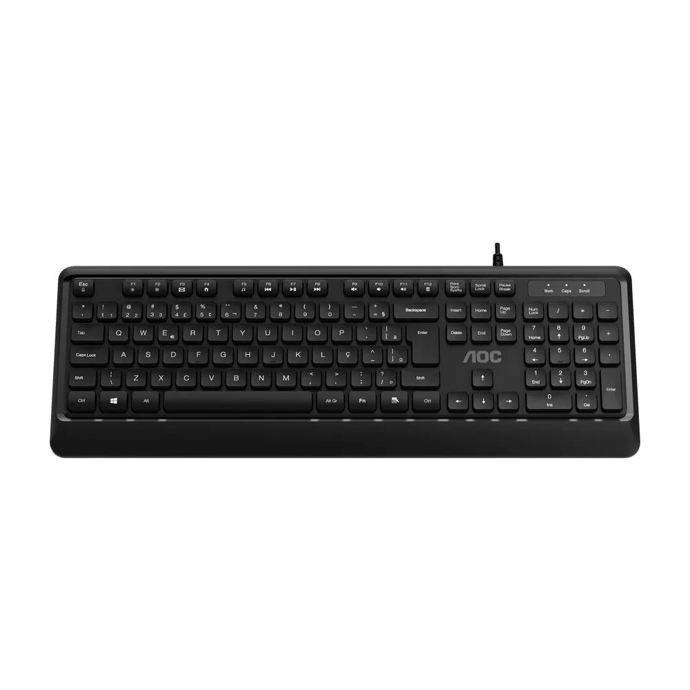 Imagem 4 de 5 do produto Kit Teclado E Mouse Com Fio Usb Aoc Slim Office Ç Lançamento