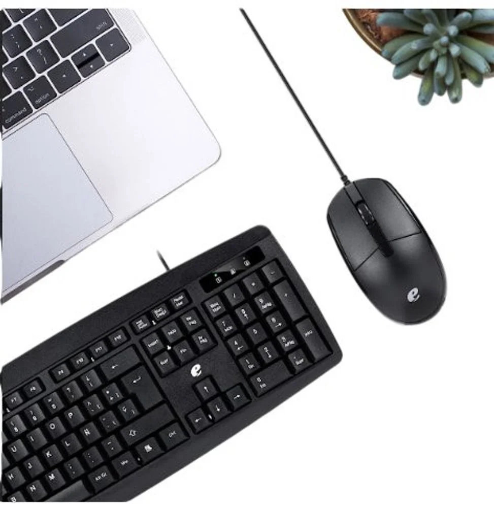 Imagem 5 de 5 do produto Conjunto Teclado E Mouse Com Fio Abnt2, Plug & Play, Preto Preto Preto