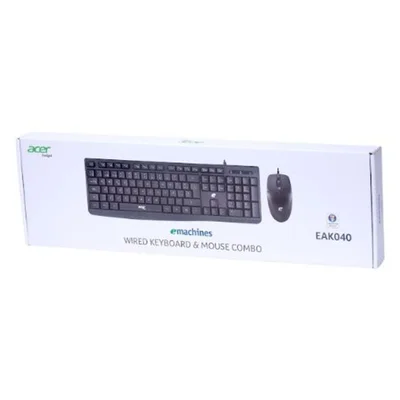 Kit Teclado E Mouse Com Fio Para Computador - Preta