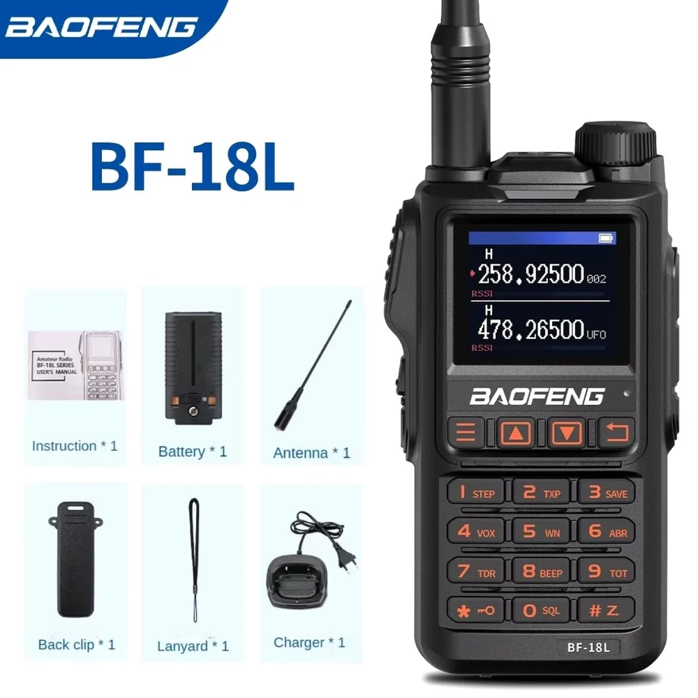 Imagem 3 de 5 do produto Rádio Baofeng Bf-18l Tri-band Profissional + Base De Recarga + Grátis Configuração