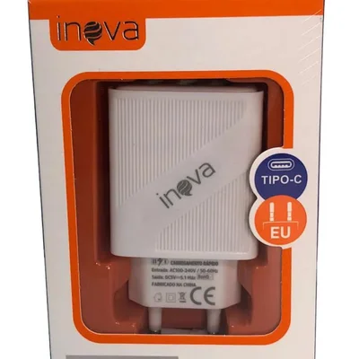 Carregador 3usb 5.1a Tipo C Inova Car-3250c Branco