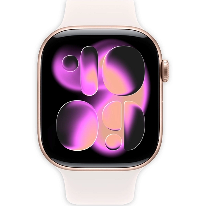 Apple Watch S11 46mm Gps Caixa Rose Gold Alumínio Pulseira Esportiva Light Blush - Mev74lw/a