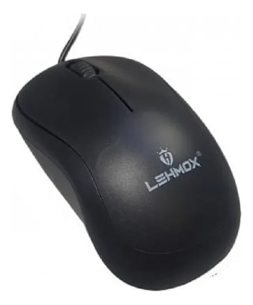 Imagem 2 de 2 do produto Mouse Com Fio Optico Ergonômico P/ Escritório Casa Cor Preto