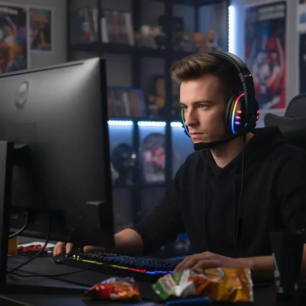 Imagem 3 de 5 do produto Fone Gamer Usb Feir 40mm Com Volume Integrado