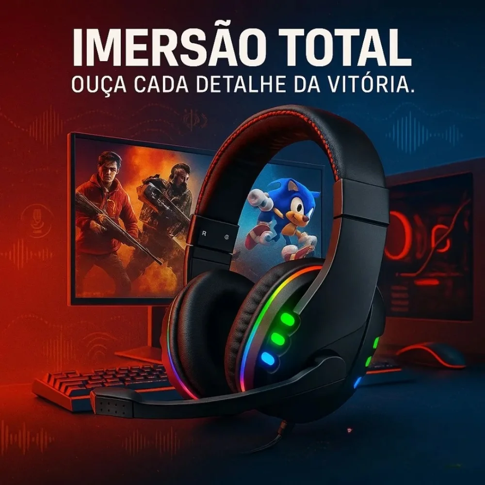 Fone Feir Fr-215 Plug-and-play Para PC E Ps4