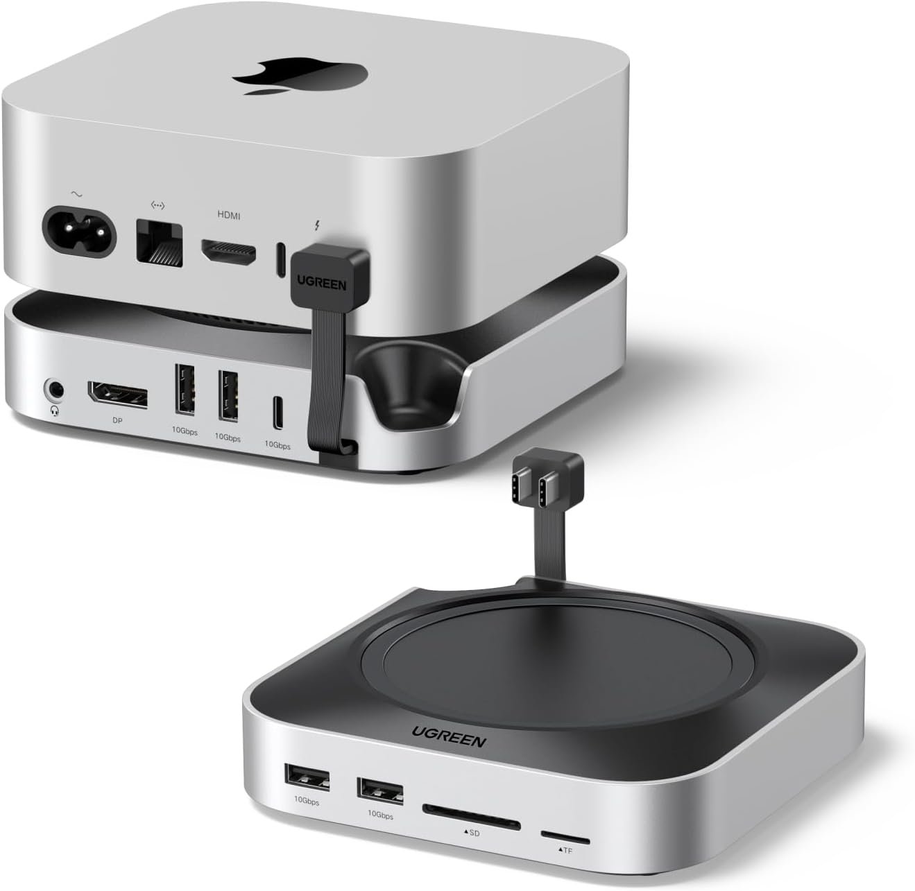 Dock Station Hub 10 Em 2 Usb-c Mac Mini M4/m4 Pro Dp 4k 10gbps