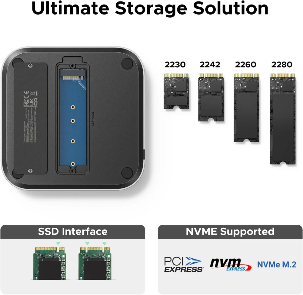 Imagem 2 de 5 do produto Dock Station Hub 10 Em 2 Usb-c Mac Mini M4/m4 Pro Dp 4k 10gbps
