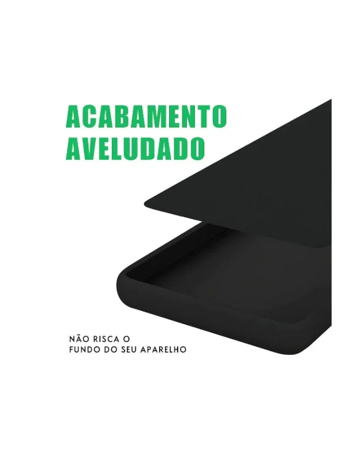 Imagem 5 de 5 do produto Case Silicone Aveludada Preto + Película Fosca Privacidade Samsung Galaxy A07