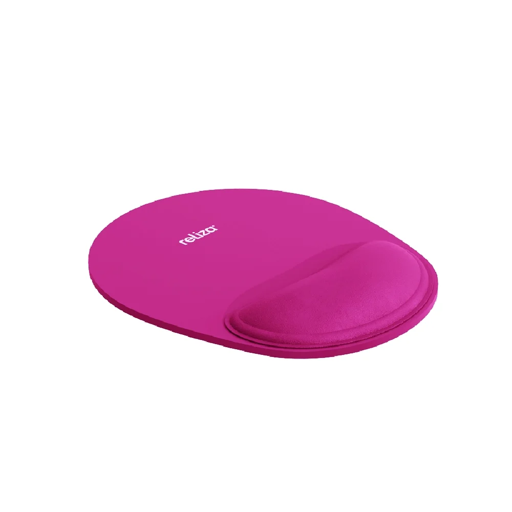 Imagem 4 de 5 do produto Mouse Pad Ergonômico 24 X 20,6cm, Reliza Comfort, Apoio Para Pulso E Base Antiderrapante - Magenta