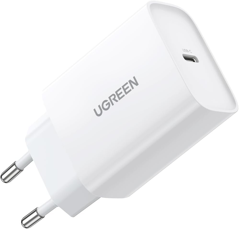Carregador Rápido Usb-c Ugreen Pd 20w Tipo C, Power Delivery Compatível Iphone 17 Pro Max  Air 16 15 14 13 12 Galaxy S25 S24, Pixel 10 9 8 Etc.