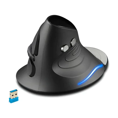 Mouse Sem Fio Vertical Ergonômico Wireless 2.4g Com LED Fire Phoenix D-m6 Preto