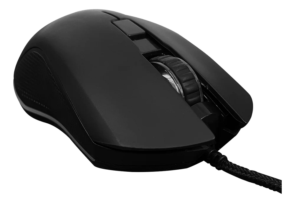 Imagem 3 de 5 do produto Mouse Gamer Óptico LED RGB 6 Botões 3200 Dpi 6 Botões Com Fio Preto S180 Luuk Young